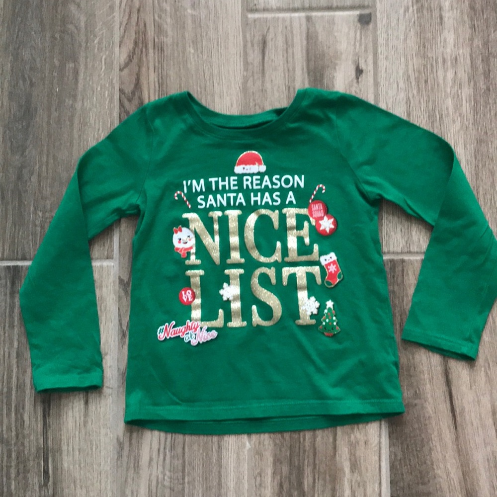 Nice List Christmas Top 4T